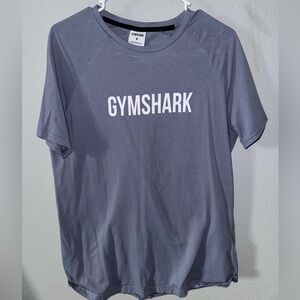 Blue gray gymshark shirt.
